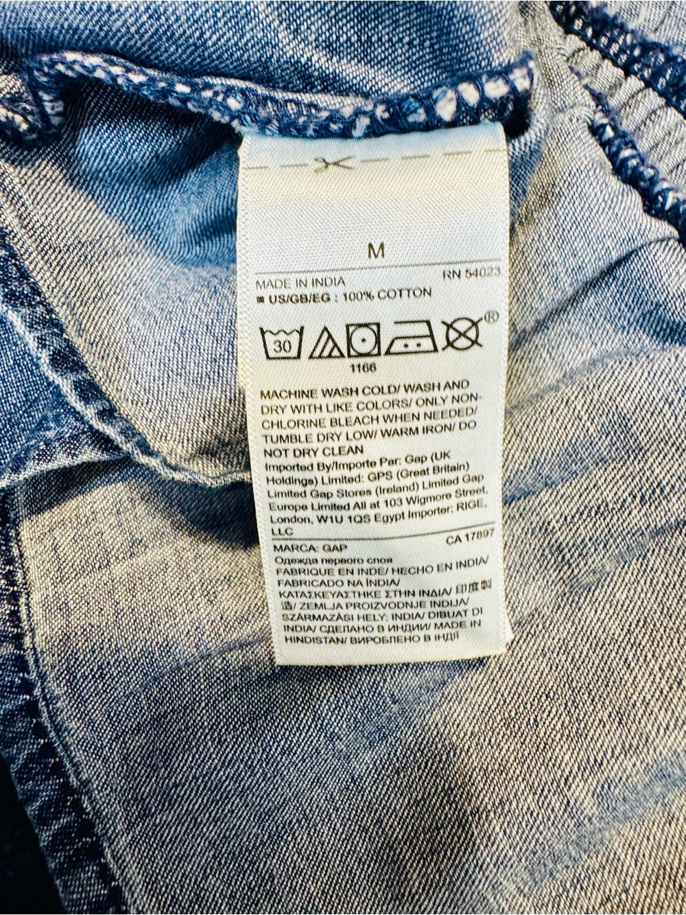 GAP Denim | Peplum Tank Top Medium Chambray Sleeveless Top - Picture 13 of 13